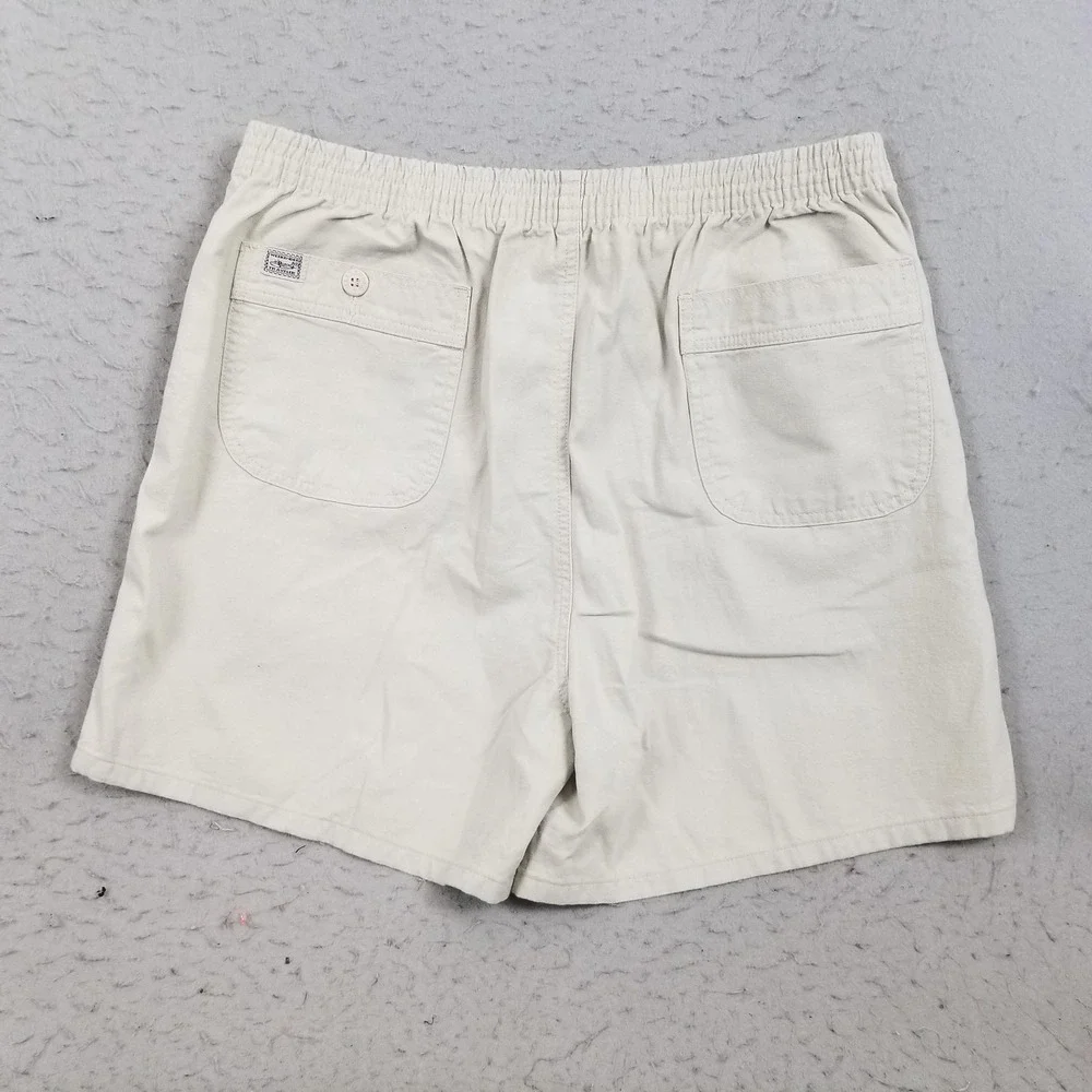 Weekender Shorts Mens 40 Beige Chino Cotton Elastic Waist 6 Inseam Casual Travel